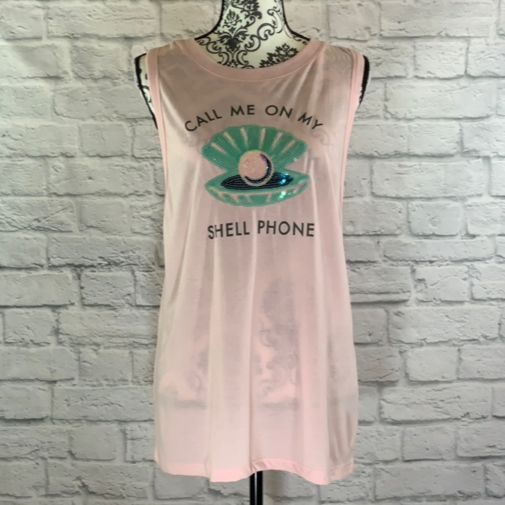 Freeze Call Me On My Shell Phone Pink Tee